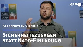 Selenskyj erhält Sicherheitszusagen statt NatoEinladung  AFP [upl. by Martreb]