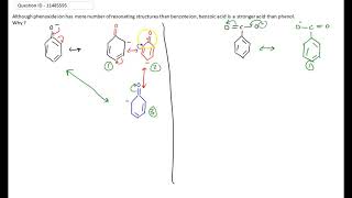 Although phenoxide ion has more number of resonating structures than benzote ion benzoic acid [upl. by Jeggar]