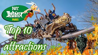 Top 10 attractions Parc Astérix 2023 [upl. by Akirdnwahs]