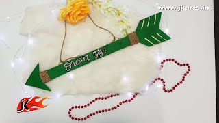 How To make Wood Signs  DIY Arrow Sign Board  JK Arts 1771 [upl. by Frederique]