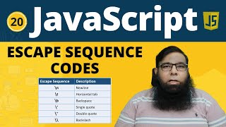 Understanding Escape Sequences in JavaScript  JavaScript Escape Characters Explained  Class 20 [upl. by Reede433]