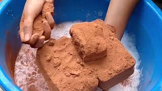 ASMR Edits ASMR Crumbling Soft sand Red Dirt texture dry n wet Floor Crumbling  Asmr As dirt [upl. by Mayes]