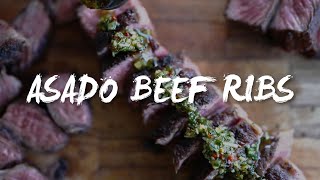 Adrianos Ultimate Asado Beef Ribs A BRZFOOD Grill Masterpiece  AsadoRibs [upl. by Narcho]