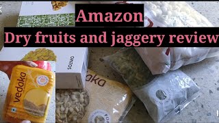 Amazon dry fruits review Vedaka and Solimo brand dry fruits vedaka jaggery power review [upl. by Capon]