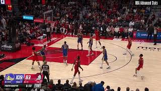 Epic Q4 Showdown Warriors vs Trail Blazers 2324 Highlight Thrilling Play amp Unforgettable Moment [upl. by Diahann206]