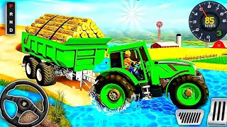 Modern Farm Tractor Driving Games  Farming Tractor 3D  Android Gameplay 3 [upl. by Nuhs]