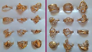 Most stylish gold ring designs with and without stones  beautiful gold jewellery designs [upl. by Arvy239]