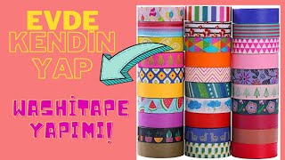 Washi Tape Yapımı Kendin Yap  RENKLİ BANT ORGANİZER YAPIMI [upl. by Nytsirc864]