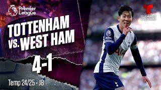 Highlights amp Goals Tottenham vs West Ham 41  Premier League  Telemundo Deportes [upl. by Rotkiv345]