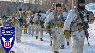 US Army Soldiers of the 11th Airborne Division during winter combat exercises in Alaska [upl. by Astrid]