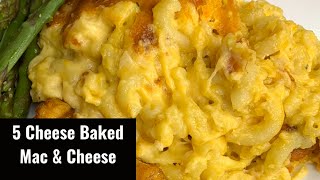 CHEESY BAKED MAC AND CHEESE  Thanksgiving Sides  Macaroni Pie [upl. by Linneman119]