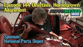 Unisteer rack and pinion column homemade alignment Mustang and Cougar Episode 144 Autorestomod [upl. by Ocirrej]