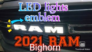 2021 Ram Truck LED letter RAM Bighorn 3500 ignition location LED glow over the wheelsrunning boards [upl. by Dierolf449]