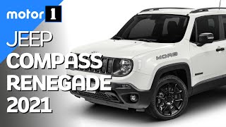 Jeep Renegade e Compass 2021 nova versão e novos itens de série  veja preços [upl. by Holmen151]