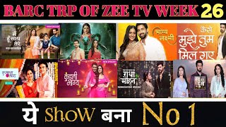 Zee TV All Shows Barc Trp of This Week 26 2024  Barc Trp Of Zee TV [upl. by Flessel]