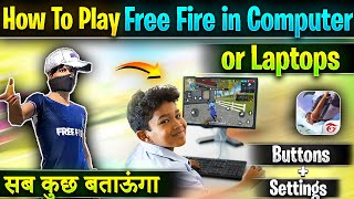 How to Play Free Fire in Computer amp Laptop  PC MEIN FREE FIRE KAISE KHELE how to play free fire pc [upl. by Aronos]