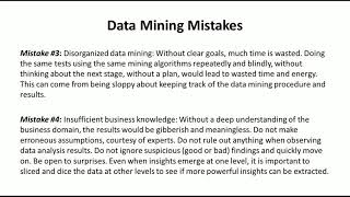 Myths and Mistakes in data Mining  Big Data Analytics Tutorial by Mahesh Huddar [upl. by Atilam]