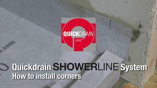 How to Install Waterproofing Corners for Linear Shower Drain QuickDrain ShowerLine [upl. by Neih]