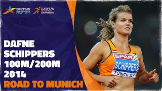 Dafne Schippers Sprint Gold Double  Zurich 2014  Road To Munich 2022 [upl. by Yltnerb172]