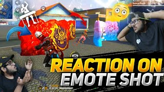 TECHNICAL KK REACTION ON EMOTE SHOT HEADSHOT FREE FIRE BATTLEGROUND [upl. by Perl453]