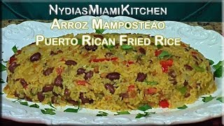 Arroz Mamposteao  Puerto Rican Fried Rice Style [upl. by Birch]