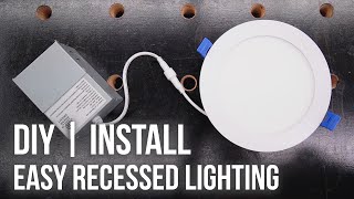 How to Install Recessed Lights  Easy DIY LED Install [upl. by Otrebcire]