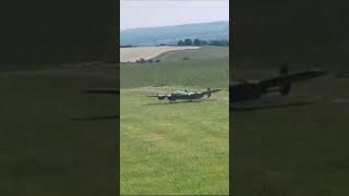 Foam Lancaster bomber returns from a mission modelmaking modelflying modelaviation [upl. by Arrad]