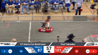 FRC 2023 Charged Up  Fort Worth Finals Tiebreaker  FRC 3005 6672 5613 [upl. by Lanfri]