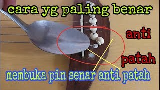 Cara membuka pin senar yg paling benar anti patah  sudat gitar [upl. by Enaz]