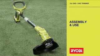 RYOBI 18V ONE Line Trimmer Assembly amp Use [upl. by Bryn]