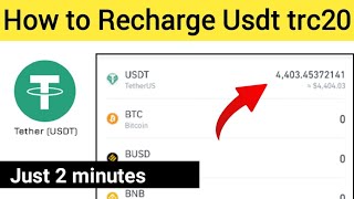 How to Recharge the usdttrc20 wallet in urdu  usdt trc20 recharge account recharge new [upl. by Bazluke]