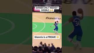 GIANNIS only needed one Dribble 💀 Travel or Not  nba basketball shortvideo shorts highlights [upl. by Yrrab]