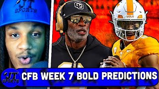 JTs CFB Week 7 BOLD Predictions FloridaTennessee Kansas StColorado [upl. by Sutherlan]