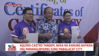 AquinoCastro tandem nasa na kanung baywan ing pamangubyernu king Mabalacat City  CLTV36 News Clip [upl. by Ahtebbat]