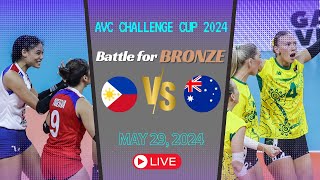 PHILIPPINES vs AUSTRALIA Battle for Bronze  AVC Challenge Cup 2024 [upl. by Schlicher]