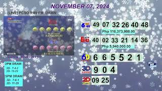 LIVE PCSO 900 PM DRAW  NOVEMBER 07 2024 LOTTO RESULTS [upl. by Gladys504]