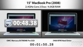 SSD Shootout  SSD vs HDD in a 2008 MacBook Pro [upl. by Alam]