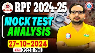 RPF Mock Test 202425  RPF Mock Test Analysis 27 Oct  RPF SI amp Constable 2024  By Ankit Sir [upl. by Brout891]