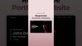 Responsive Personal Portfolio Website Using HTML CSS And JavaScript [upl. by Rep6]