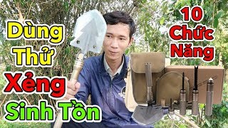 Lâm Vlog  Dùng Thử Bộ XẺNG SINH TỒN Trong Rừng có 10 Chức Năng Trong 1 Cái Xẻng [upl. by Amis]