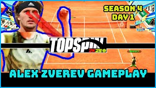 Alexander Zverev TopSpin 2K25 Online Gameplay  Season 4  2K Tour [upl. by Halbert839]