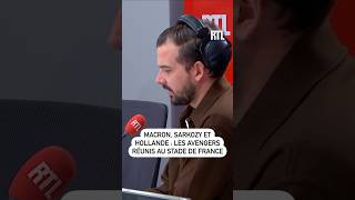 Macron Sarkozy et Hollande  les Avengers réunis au stade de France [upl. by Tnelc705]