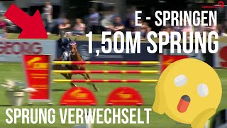 Unglaublich  E  Springen mit 150m Sprung  Para  Reiterin verwechselt Sprung [upl. by Soracco]