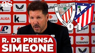 SIMEONE RUEDA DE PRENSA completa hoy  ATHLETIC 0  ATLÉTICO DE MADRID 1 [upl. by Adihsar]