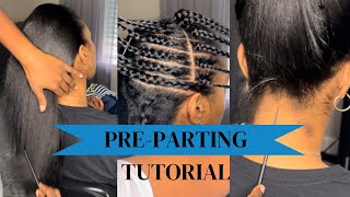 DETAILED preparting for small knotless braids  step by step for beginner braiders [upl. by Aneloc505]