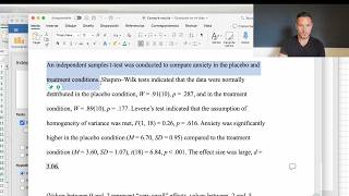 Independent ttest on Jamovi  Example Results Section [upl. by Ahsened]