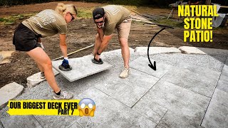 How To Install A Natural Stone Patio [upl. by Doraj]