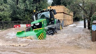 Rufford Ford FLOOD at 5FT with farmer in tractor that has had enough of closure  part 142 [upl. by Aicilet]