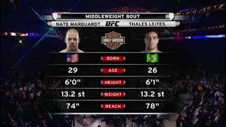 Nate Marquardt vs Thales Leites [upl. by Zawde442]