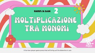 Moltiplicazioni di monomi  esempi di base 2 [upl. by Rabma]